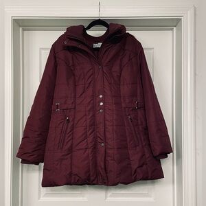 Catherines Faux Fur Hood Puffer Coat